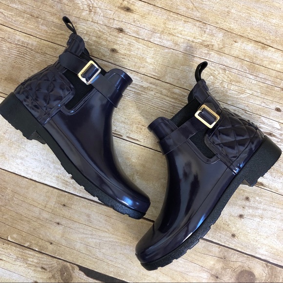 hunter quilted chelsea rain boots